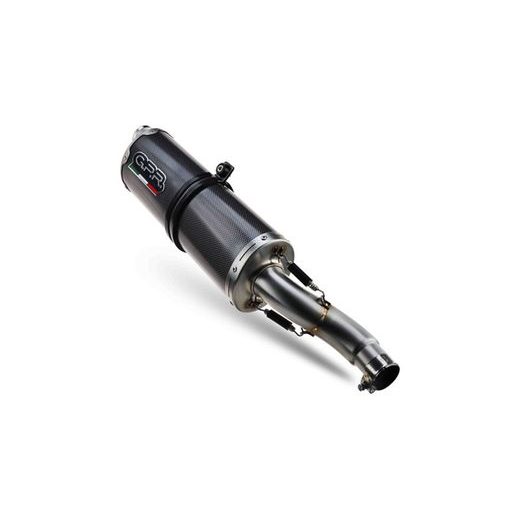 SLIP-ON EXHAUST GPR DUAL POPPY D.140.DUAL.PO BRUSHED STAINLESS STEEL INCLUDING REMOVABLE DB KILLER AND LINK PIPE