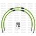 RACE PRIEKŠĒJO BREMŽU ŠĻŪTEŅU KOMPLEKTS VENHILL POWERHOSEPLUS TRI-9017FB-GR (2 ŠĻAUKAS KOMPLEKTĀ) GREEN HOSES, BLACK FITTINGS