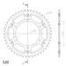 REAR SPROCKET SUPERSPROX STEALTH RST-855:47-GLD ZELTA 47T, 520