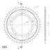 ĶĒDES KOMPLEKTS D.I.D CHAIN - SUDRABA CHAIN 525 VX, X-RING (X, NX, QX, XS), CHK FRONT SPROCKET JT CHK RUBBER CUSHIONED, CHK REAR SPROCKET SUPERSPROX PRIEKŠ SUZUKI GSX-R 600 2006-2010