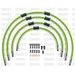 STANDARD PRIEKŠĒJO BREMŽU ŠĻŪTEŅU KOMPLEKTS VENHILL POWERHOSEPLUS SUZ-5004FB-GR (4 ŠĻAUKAS KOMPLEKTĀ) GREEN HOSES, BLACK FITTINGS