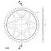 ĶĒDES KOMPLEKTS EK - SUDRABA CHAIN 520 SRX, X-RING (X, NX, QX, XS), CHK FRONT SPROCKET JT CHK RUBBER CUSHIONED, CHK REAR SPROCKET SUPERSPROX PRIEKŠ KAWASAKI ZXR 400 1988-2002