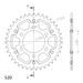 REAR SPROCKET SUPERSPROX STEALTH RST-478:39-BLK MELNS/PELĒKS 39T, 520