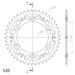 REAR SPROCKET SUPERSPROX STEALTH RST-1308:45-GLD ZELTA 45T, 520