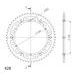 AIZMUGURĒJAIS ZOBRATS SUPERSPROX STEALTH RST-1839:56-SLV SUDRABA 56T, 428