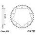 AIZMUGURĒJAIS ZOBRATS JT JTR 752-42 42T, 525