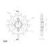 ĶĒDES KOMPLEKTS D.I.D CHAIN -, ZELTA CHAIN 520 VX, X-RING (X, NX, QX, XS), CHK FRONT SPROCKET SUPERSPROX, CHK REAR SPROCKET JT PRIEKŠ HONDA CB 250 TWO FIFTY 1992-1998