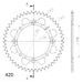 REAR ALU SPROCKET SUPERSPROX RAL-455:49-BLK MELNS/PELĒKS 49T, 420