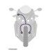 STANDARD PRIEKŠĒJO BREMŽU ŠĻŪTEŅU KOMPLEKTS VENHILL POWERHOSEPLUS BMW-10011F-PU (3 ŠĻAUKAS KOMPL.) PURPLE HOSES, CHROMED FITTINGS