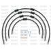 STANDARD PRIEKŠĒJO BREMŽU ŠĻŪTEŅU KOMPLEKTS VENHILL POWERHOSEPLUS HON-10033F-BK (4 ŠĻAUKAS KOMPLEKTĀ) BLACK HOSES, CHROMED FITTINGS