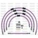 STANDARD PRIEKŠĒJO BREMŽU ŠĻŪTEŅU KOMPLEKTS VENHILL POWERHOSEPLUS SUZ-10002FB-PU (5 ŠĻAUKAS KOMPLEKTĀ) PURPLE HOSES, BLACK FITTINGS