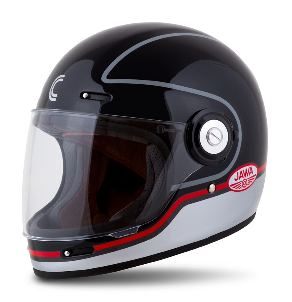 DELI.MX-SHOP.SI - Full face helmet CASSIDA Fibre Jawa Sport black/ silver/  red L - CASSIDA - Čelade CASSIDA - Oblačila in Čelade, Oblačila -  Specializirana spletna trgovina