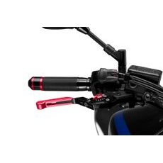 BRAKE LEVER WITHOUT ADAPTER PUIG 3.0 14RNR RAZTEGLJIVA POKLOPNA (EXTENDABLE FOLDING) RED/RED