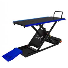 MOTORCYCLE LIFT LV8 GOLDRAKE 400 FLOOR VERSION EG400P.B WITH FOOT PEDAL PUMP (BLACK AND BLUE RAL 5005)