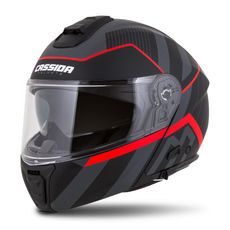 INTEGRALNA ČELADA CASSIDA MODULO 2.0 PROFILE MATT BLACK/ GREY/ RED M