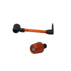 LEVER GUARD ACCOSSATO WITH ORANGE HOSE AND JOINT RIGHT, ALUMINIUM