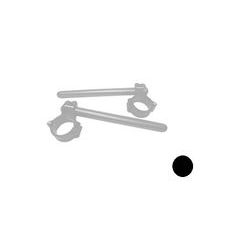 CNC-WORKED CLIP-ONS ACCOSSATO CP004 WITH METAL CLAMP COMPOSED OF 2 HALF-RINGS 10 DEGREES INCLINATION, BLACK