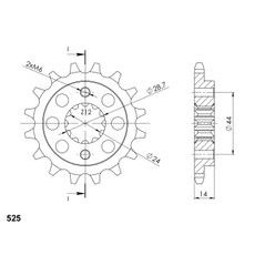 SPREDNJI VERIŽNIK SUPERSPROX CST-314:16 16T, 525