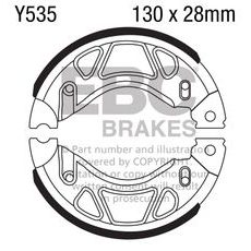 BRAKE SHOE SET EBC Y535 GROOVED