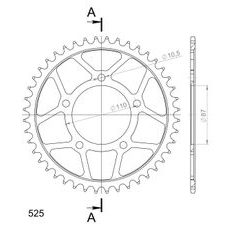 ZADNJI VERIŽNIK (ZOBNIK) SUPERSPROX RFE-807:44-BLK ČRNA 44T, 525