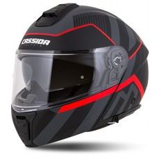 INTEGRALNA ČELADA CASSIDA MODULO 2.1 PROFILE BLACK MATT/GREY/RED S