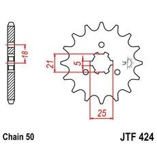 SPREDNJI VERIŽNIK JT JTF 424-16 16T, 530