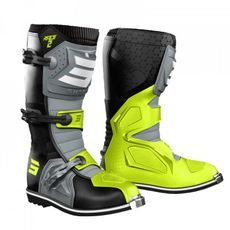 OBUTEV SHOT RACE 2 A06-24C1-A01-45 BLACK / GREY / NEON YELLOW 45