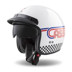 Jet helmet CASSIDA OXYGEN RONDO white/ red/ blue/ black XS