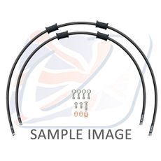 SET ZADNJIH ZAVORNIH CEVI VENHILL POWERHOSEPLUS KAW-3004RS-BK (2 CEVI V KOMPLETU) BLACK HOSES, STAINLESS STEEL FITTINGS