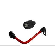 LEVER GUARD ACCOSSATO WITH RED HOSE AND JOINT RIGHT, ALUMINIUM