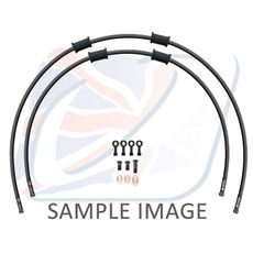 SET ZADNJIH ZAVORNIH CEVI VENHILL POWERHOSEPLUS YAM-8009RB-BK (2 CEVI V KOMPLETU) BLACK HOSES, BLACK FITTINGS