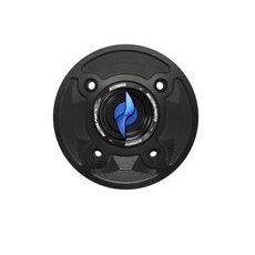 TANK FILLER CAP ACCOSSATO FC126 FOR KAWASAKI MOTORBIKES WITH QUICK RELEASE MACHINED FROM BILLET ALUMINIUM ČRN