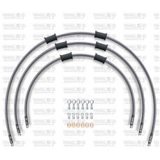 STANDARD FRONT BRAKE HOSE KIT VENHILL POWERHOSEPLUS KAW-11008F (3 CEVI V KOMPLETU) CLEAR HOSES, CHROME FITTINGS