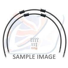 SET ZADNJIH ZAVORNIH CEVI VENHILL POWERHOSEPLUS YAM-8009R-BK (2 CEVI V KOMPLETU) BLACK HOSES, CHROMED FITTINGS