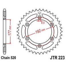 ZADNJI VERIŽNIK (ZOBNIK) JT JTR 223-52 52T, 520