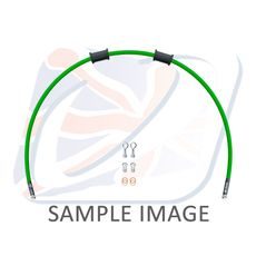 SET ZADNJIH ZAVORNIH CEVI VENHILL POWERHOSEPLUS DUC-9016R-GR (1 CEV V KOMPLETU) GREEN HOSES, CHROMED FITTINGS