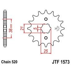 SPREDNJI VERIŽNIK JT JTF 1573-14 14T, 520