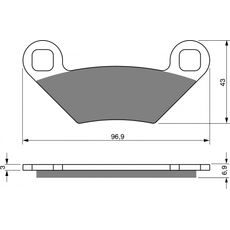 ZAVORNE OBLOGE GOLDFREN 300 S33 OFF-ROAD REAR