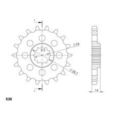 SPREDNJI VERIŽNIK SUPERSPROX CST-1529:17 17T, 530