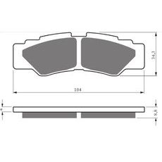 ZAVORNE OBLOGE GOLDFREN 433 S33 OFF-ROAD REAR