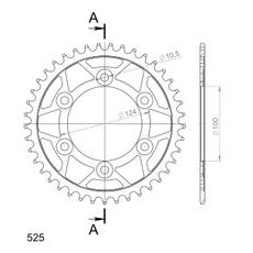 ZADNJI VERIŽNIK (ZOBNIK) SUPERSPROX RFE-735:41-BLK ČRNA 41T, 520
