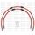 Set zadnjih zavornih cevi Venhill POWERHOSEPLUS YAM-8009R-RD (2 cevi v kompletu) Red hoses, chromed fittings