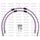 Set zadnjih zavornih cevi Venhill POWERHOSEPLUS YAM-8009RB-PU (2 cevi v kompletu) Purple hoses, black fittings