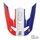 Helmet peak SHOT SPEED SIDE A04-21OB-D03-P01 red / blue pearly
