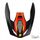 Helmet peak SHOT FURIOUS KID ROCKET A04-21OC-DK1-P01 neon yellow glossy