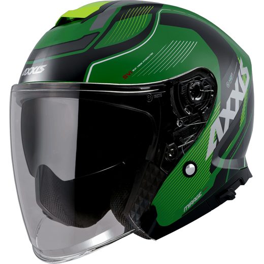 JET HELMET AXXIS MIRAGE SV ABS VILLAGE C6 MATT GREEN L