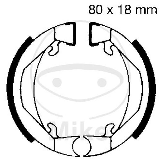 BRAKE SHOE SET EBC H322 INCLUDINGS SPRINGS