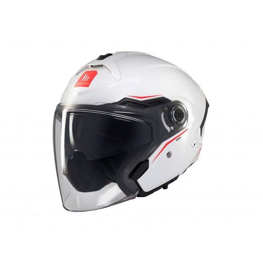 JET ČELADA MT HELMETS COSMO SV SOLID A0 GLOSS WHITE S