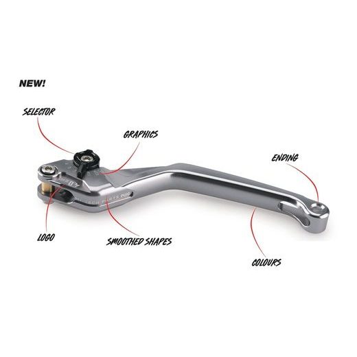 BRAKE LEVER WITHOUT ADAPTER PUIG 4.0 4130NV KRATKA (SHORT) BLACK/GREEN