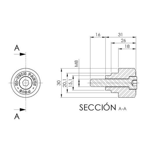 MIRROR ADAPTOR PUIG 9764N ČRNA TO BAR END